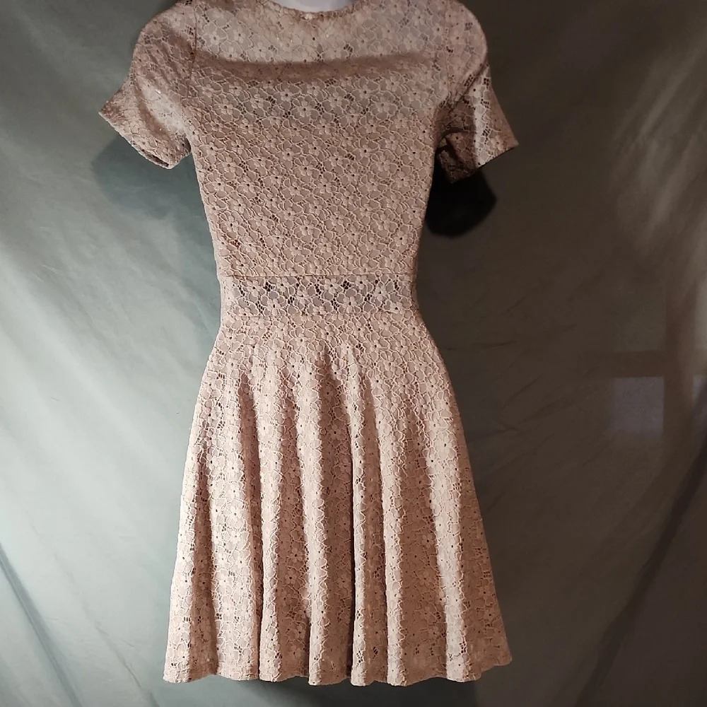 H&M Pink Fit and Flare Mini Dress In Size 0 - Picture 4 of 10
